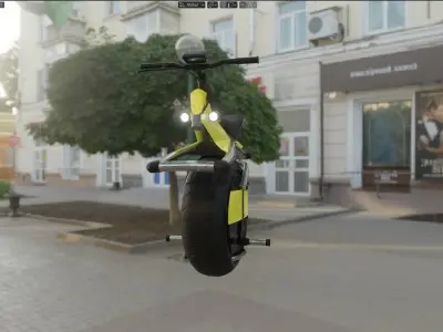 Microcycle electric scooter - front view Free 3D model