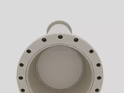 Industrial Factory Steam Pipe Section for 3D print 3D model