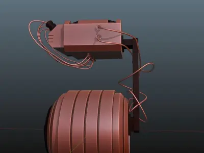 Robot on Wheel 3D model purchase