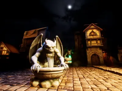 Fantasy Medieval Village Asset Pack Low-poly 3D model