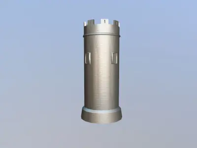 Medieval Castle Tower Low-poly 3D model