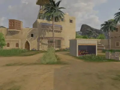 Lush Green Village 3D model