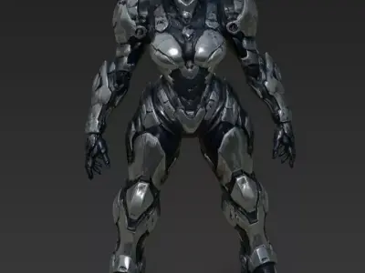 Female Rhino Robot 3D model