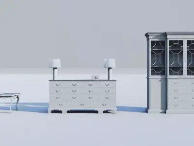 Neoclassical Furniture Set for High End Interiors 3D model