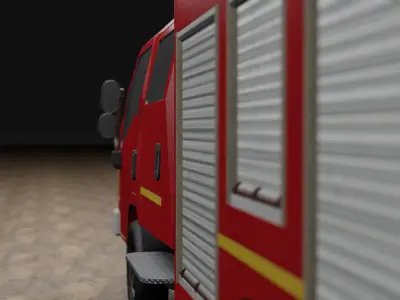 Fire Truck Low-poly 3D model from CGTrader - Low-poly