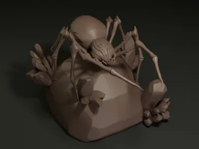Stylized Spider Sculpt 3D model