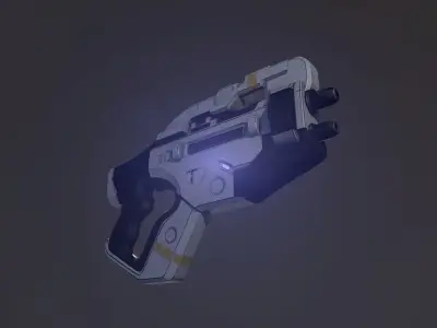 ME3 talon t7 heavy pistol Free low-poly 3D model