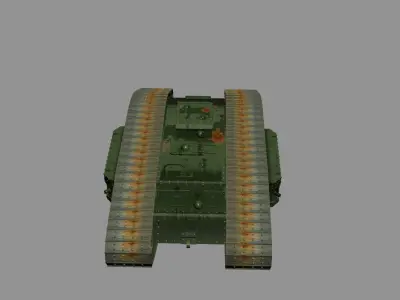 British MKV tank Low-poly 3D model