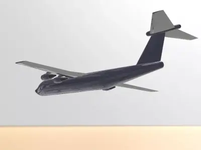 Fictional Military Cargo Plane C-141B Inspired series 3D model