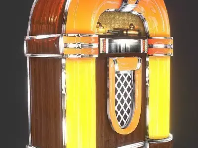 Jukebox Game Ready Low-poly 3D model