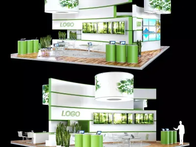 Exhibition stand 3D model purchase