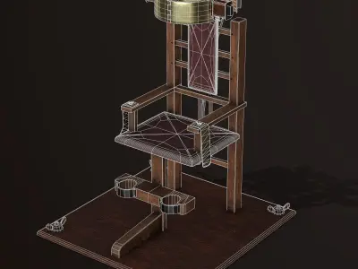 Dark chair  Free low-poly 3D model