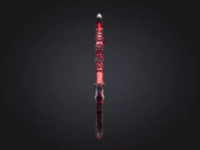 Abyssal Corrupted Dagger Low-poly 3D model