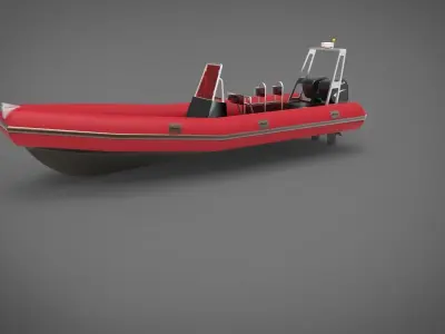 rescue boat 3D model get