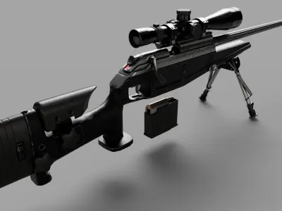 SIG Blaser R93 LRS2 Tactical Low-poly 3D model purchase