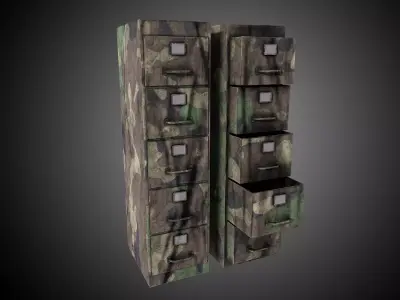Cabinet V1 - 002 Low-poly 3D model