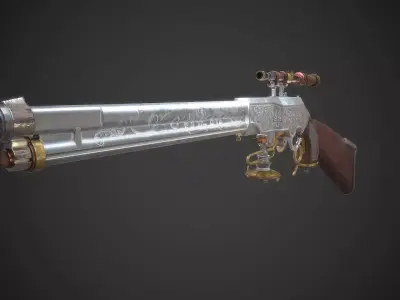 Shield Gunner Low-poly 3D model