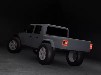 Stylized Jeep Gladiator - Game Ready Low-poly 3D model