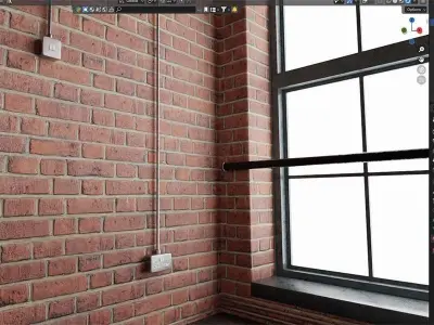 Industrial Building Interior Scene Low-poly 3D model