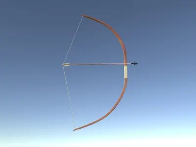 Game Ready Bow And Arrows Low-poly 3D model