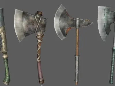 weapon axe Low-poly 3D model purchase