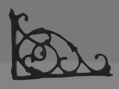 Antique Decorative Iron Bracket - 4K PBR Low-poly 3D model