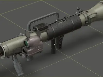 Carl Gustavf- M4 - Recoilless Rifle Low-poly 3D model