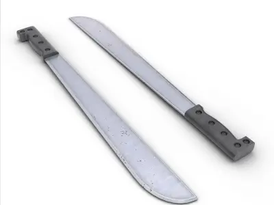 Jason Voorhees machete Low-poly 3D model
