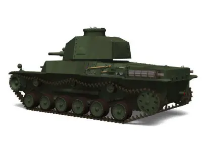 Type2 Artillery tank Ho i 3D model