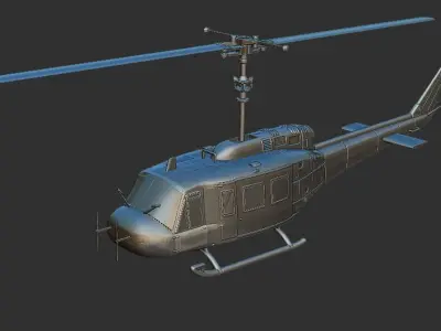 Campana UH-1D Huey 3D print model