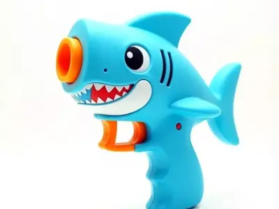 Shark Water Gun Toy 3D Model Low-poly 3D model
