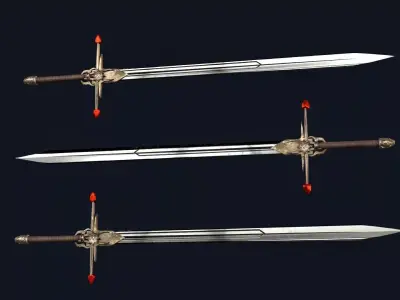 Elven Hunter Sword Low-poly 3D model purchase