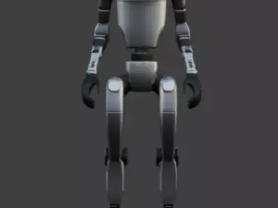Humanoid Robot Sci-Fi Game-Ready 3D Model with PBR Textures Low-poly 3D model