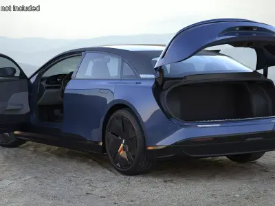 Lucid Air Electric Luxury Sedan Sapphire Rigged for Maya 3D model