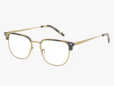 Willman Cocobolo Antique Gold Optical Eyewear by Oliver Peoples 3D model