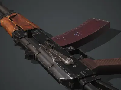 AKS-74U PBR Game Ready ak - rifle Low-poly 3D model