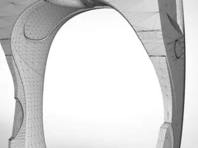 Sci-fi intellectual glass 3D model