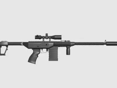  Hunting Rifle 22lr 3 options 3D model