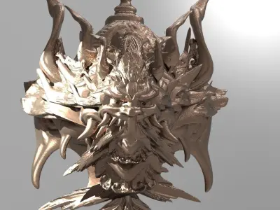 War God Baroque Mask 10 3D model