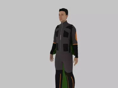 Parachute Jumper Low-poly 3D model purchase