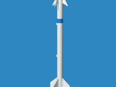 AIM-9B Sidewinder USAF and USN 3D model
