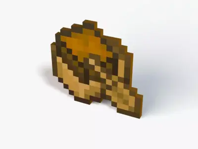 Minecraft Boat Rig Low-poly 3D model