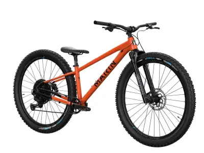 MTB hardtail in orange black Low-poly 3D model