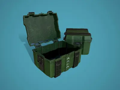 Ammunition box Low-poly 3D model buy