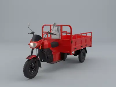 3 Wheel Cargo Motorcycle  3D model