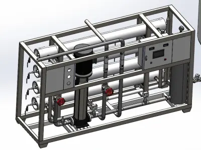 8T Single-Stage Water Treatment System - Detailed 3D Model  3D model