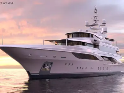 Formosa Mega Yacht with Sun Deck Rigged 3D model
