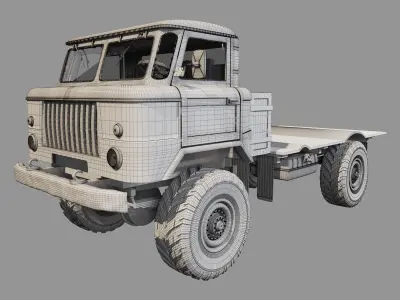 gaz truck 3D model from CGTrader