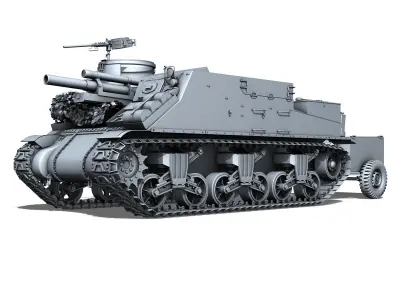 M7 Priest - Howitzer Motor Carriage  3D model