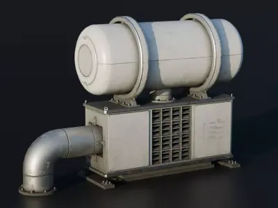 Industrial Tank - Industrial Machine - Type D Low-poly 3D model